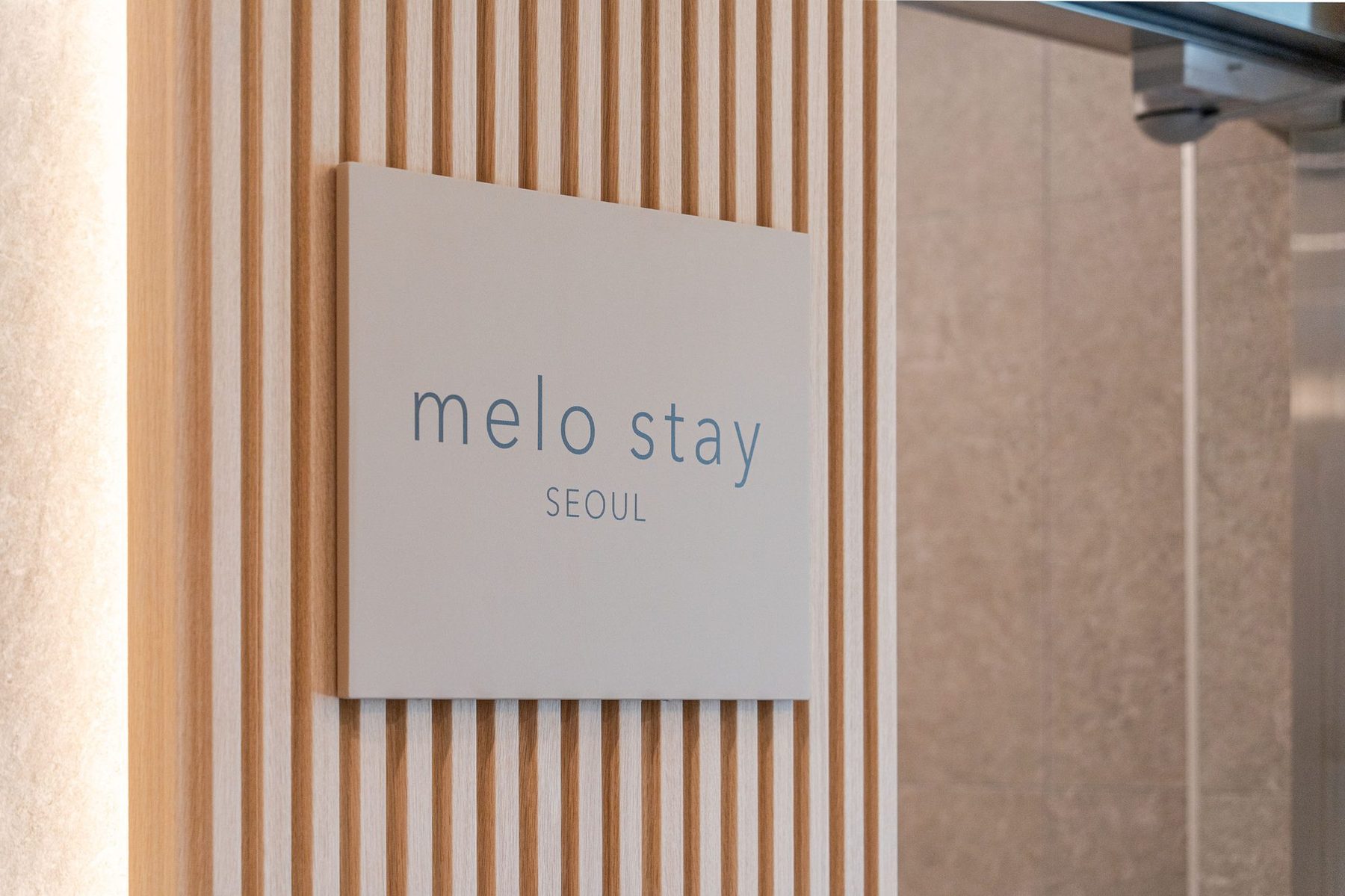 melo stay entrance signage, stay calm stay melo